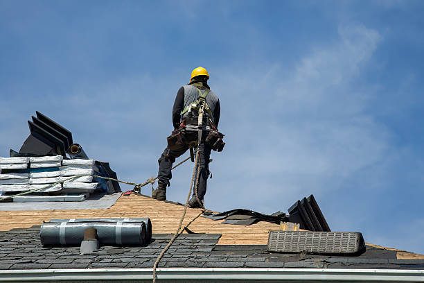 Professional Roofing technician working in Blue Rock, OH